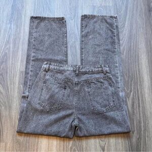 Grey straight leg jeans